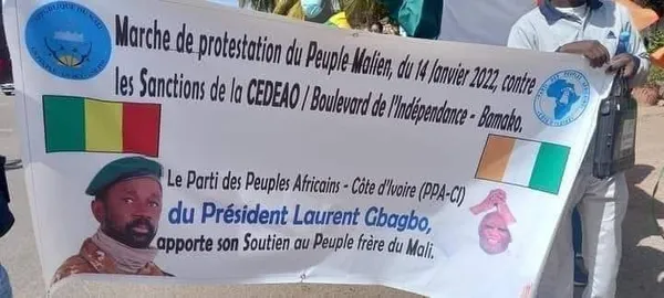 Manifestions au Mali contre la CEDEAO : le PPA-CI de Gbagbo a participé à la marche