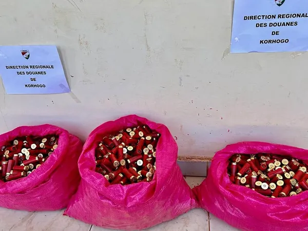 Côte d’Ivoire : saisie de plusieurs cartons de  cartouches