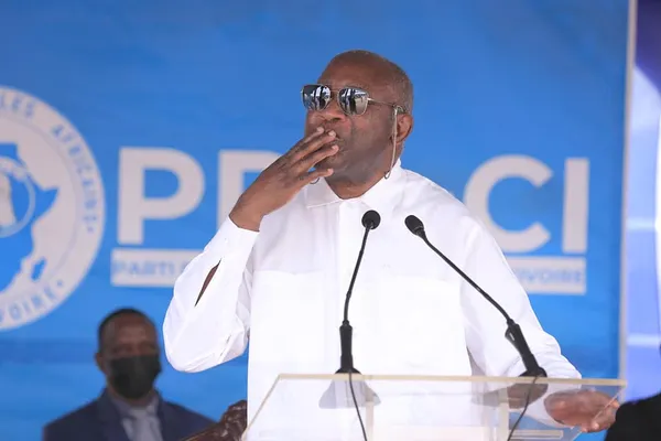 Laurent Gbagbo à Yopougon le 13 février 2022