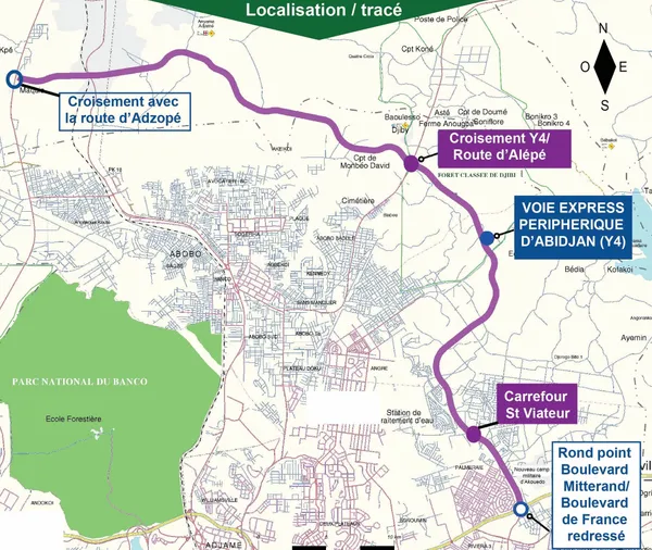 « Rocade Y4 » : voie de contournement d’Abidjan, tout savoir où va passer la route