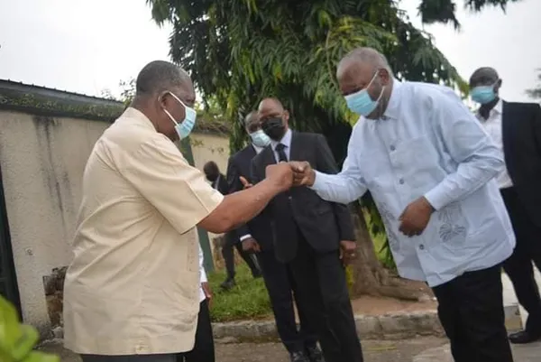 Laurent Gbagbo au domicile de Feu Bernard Dadié