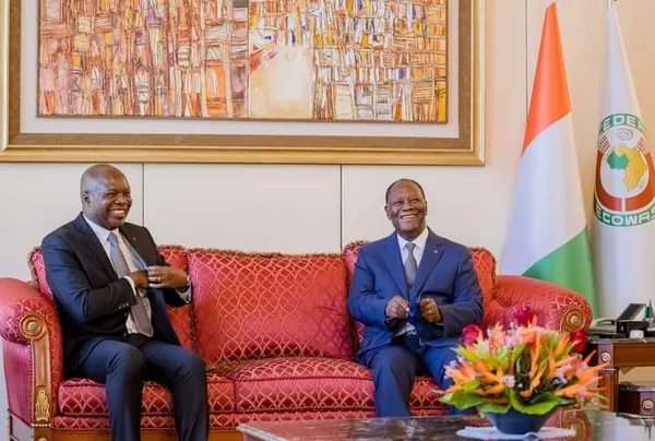 Mabri Toikeusse chez Alassane Ouattara le 22 mars 2022