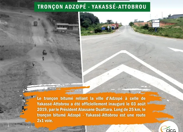 Tronçon Adzopé – Yakassé-Attobrou: d’un coût de 16 milliards de FCFA a changé les habitudes des populations