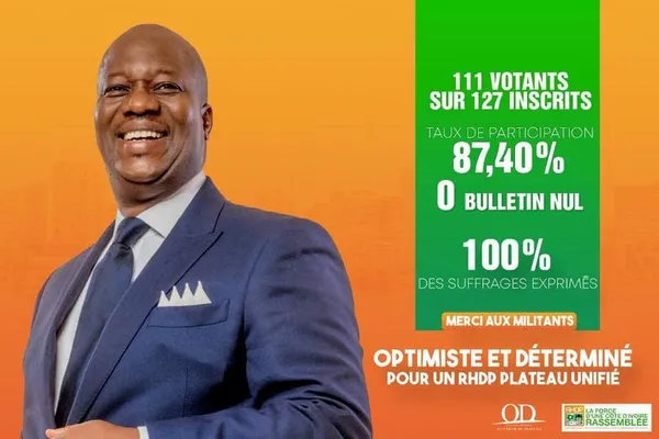 Ouattara Dramane élu secrétaire départemental du RHDP du Plateau
