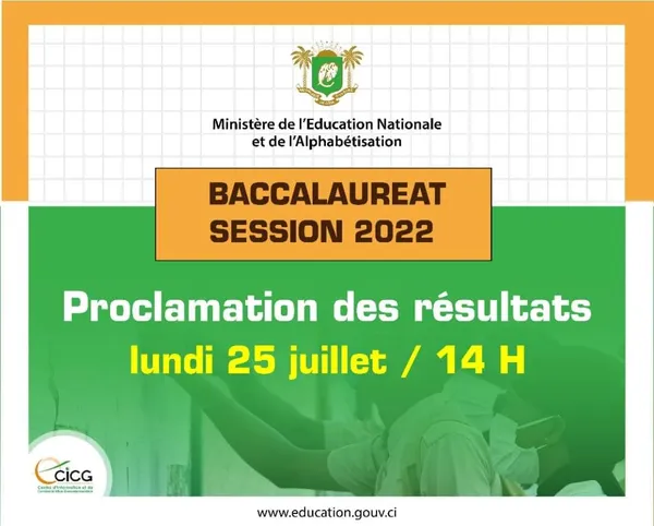 BAC 2022 en Côte d’Ivoire: les résultats consultables sur men-deco.org, cliquez ici