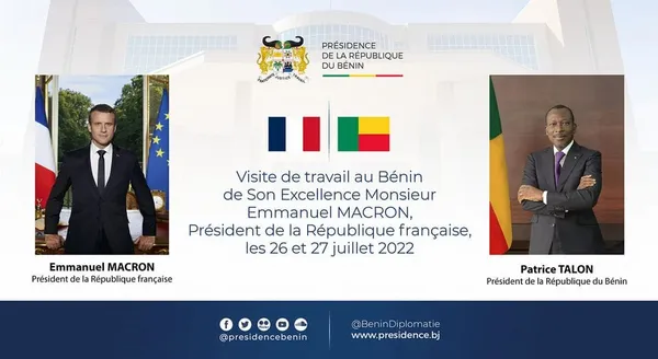 Emmanuel Macron au Bénin ce 26 mardi 2022