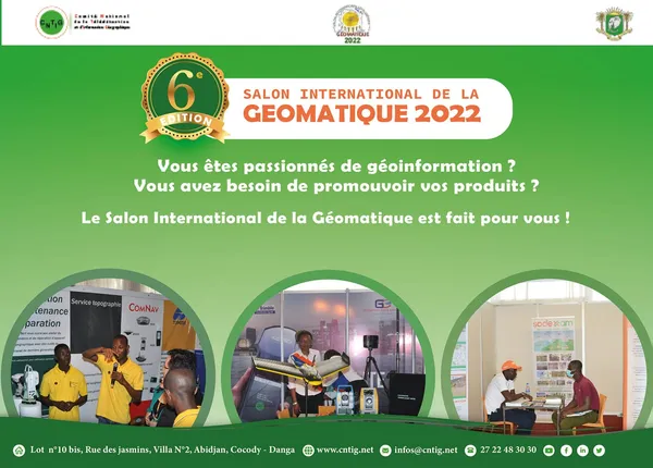 Géomatique 2022 à Abidjan: la 6ème édition du Salon international de la géomatique en novembre