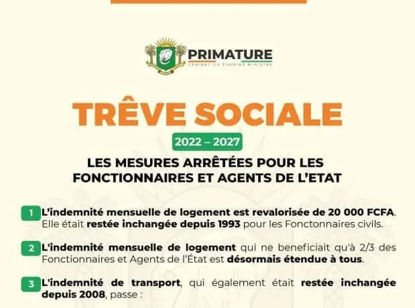 Trêve sociale 2022-2027 : les mesures arrêtées