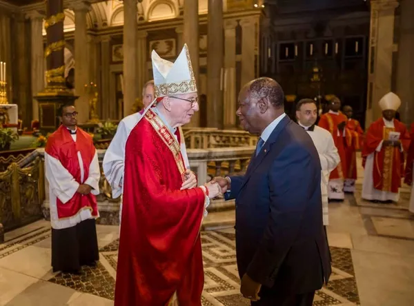 Ouattara à une Messe d’action de grâce pour la paix retrouvée en Côte d’Ivoire, en Italie: des images fortes