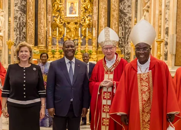 Ouattara à une Messe d’Action de grâce pour la paix retrouvée en Côte d’Ivoire, à la Basilique Sainte – Marie – Majeure de Rome (Italie)