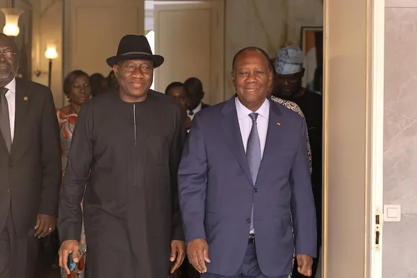 Goodluck Jonathan chez Alassane Ouattara