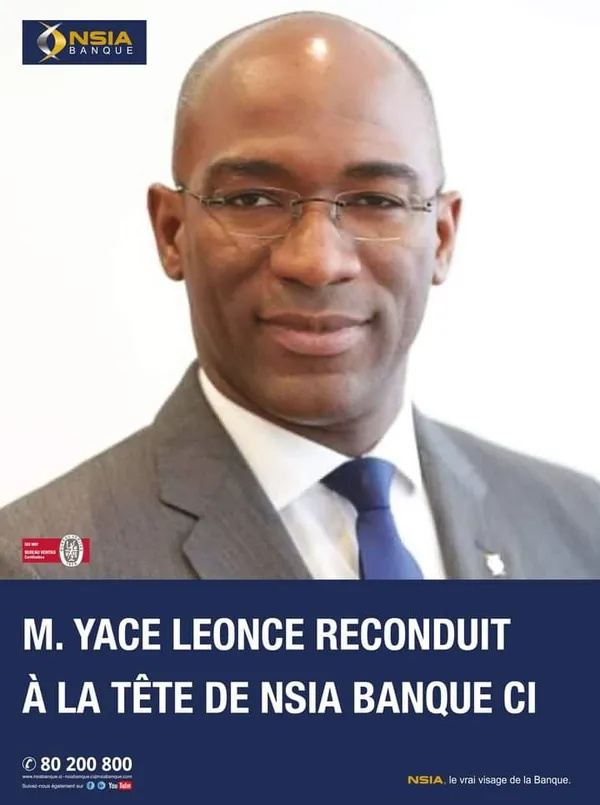 Léonce Yacé reconduit à la tête de la NSIA Banque CI
