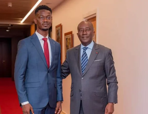Jonathan Morisson reçu par Eric Taba, Protocole du Président Ouattara