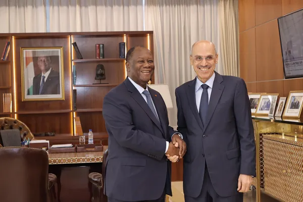 Le Président de la BID, Muhammad Sulaiman chez le président Ouattara