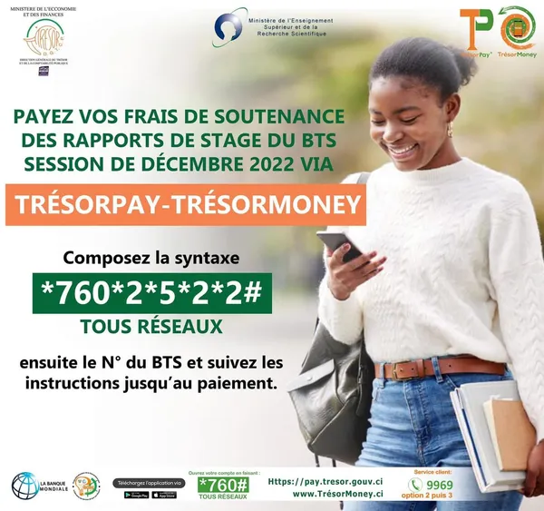 Soutenance BTS session décembre 2022: comment payer les frais au Trésor via Trésorpay-Trésormoney ?
