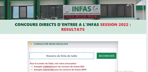 INFAS 2022 : les résultats enfin disponibles ce 18 octobre sur le lien infas.gdec-sonec.org