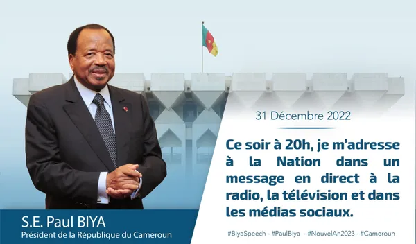 EN DIRECT : Message de Nouvel An 2023 du président Paul Biya ce 31 décembre 2022 à 20h