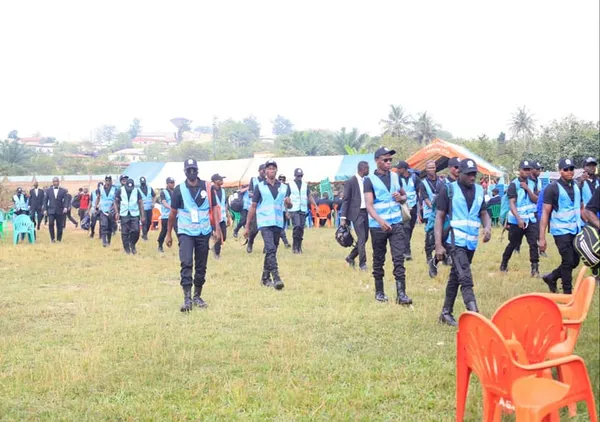 Gbagbo dans de la Mé: la sécurité du président du PPA-CI en place au stade de Yakassé-Mé, des images