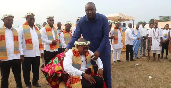 Omer Lakpé, investiture du président de la fédération des mutuelles de développement des villages du canton Gbaloan-Sud