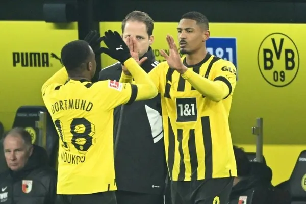 Sébastien Haller, l'attaquant ivoirien du Borussia Dortmund