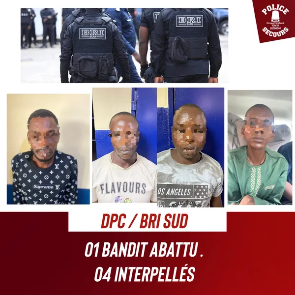 Adzopé : un bandit abattu par la BRI, 4 de ses complices arrêtés, des armes saisies