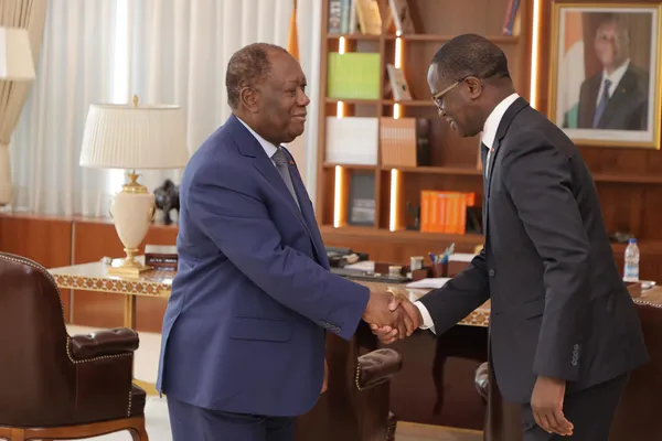 Ahmed Cissé, le nouveau Président de la CGECI reçu par le Président Ouattara
