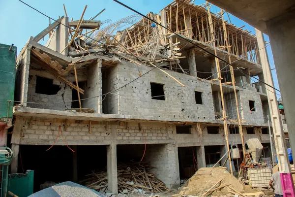 Effondrement d’un immeuble en construction à Angré ce 14 mai 2023