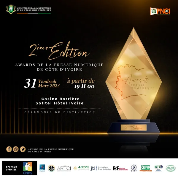 Awards de la Presse Numérique de Côte d’Ivoire 2022: YECLO.com nominé dans la catégorie Prix Typologie, « Meilleur Journal en ligne »