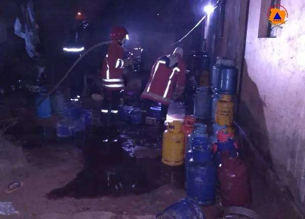 Boundiali: un incendie dans un entrepôt de vente de bouteille de gaz