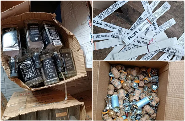 Production d’alcools frelatés : un nouveau réseau démantelé par la gendarmerie à Treichville, des images