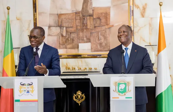 Alassane Ouattara échange avec Patrice Talon, en visite d’amitié et de travail en Côte d’Ivoire: des images