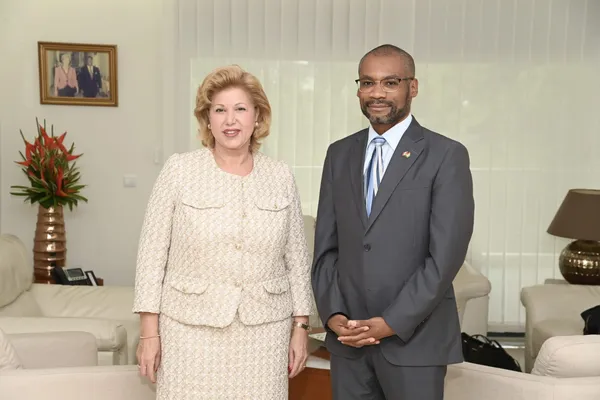 Dominique Ouattara reçoit Anderson Blanc, Ambassadeur du Canada en Côte d’Ivoire