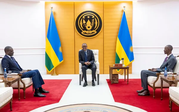 Paul Kagame rencontre Tidjane Thiam à Kigali