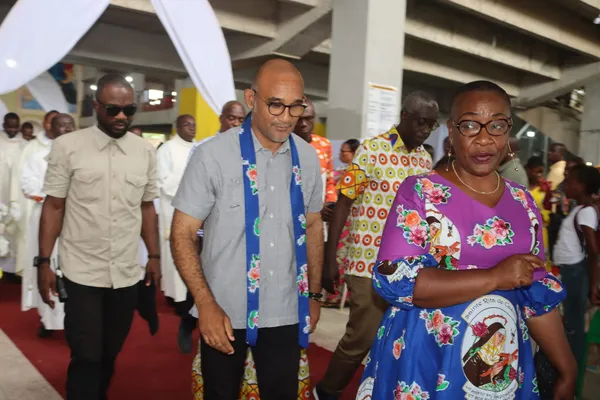 Michel Gbagbo contribue aux travaux d’aménagement de la paroisse Sainte Rita de Cascia de Niangon