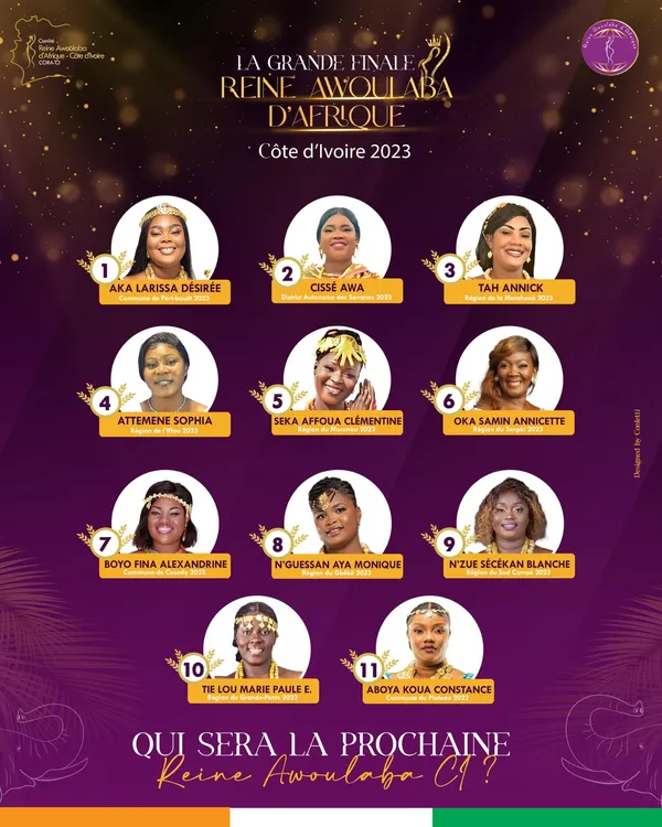 Finale Reine Awoulaba 2023 : voici les 11 finalistes du concours de beauté