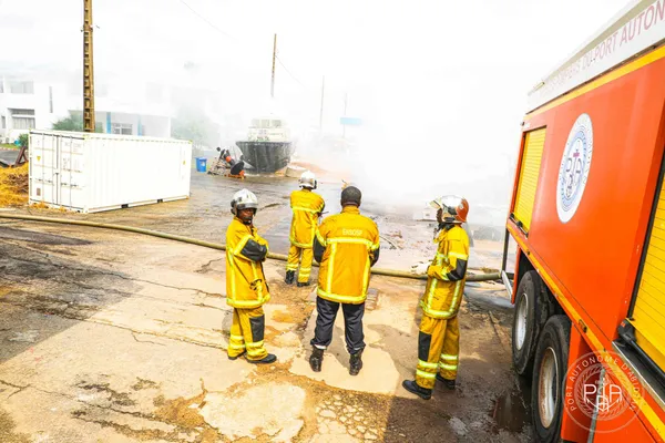 Le port d’Abidjan teste son dispositif de sécurité incendie