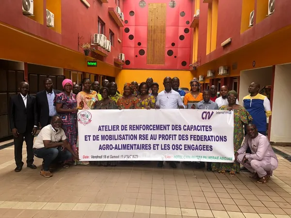 Côte d’Ivoire : les syndicats et les OSC formés sur la Responsabilité Sociale des Entreprises (RSE)