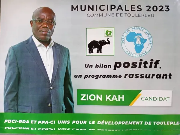 Résultats municipales 2023. Denis Kah Zion vainqueur à Toulepleu avec 47%