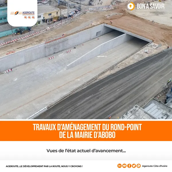 Aménagement et construction de l’échangeur du rond-point d’Abobo : les travaux terminés à 75%