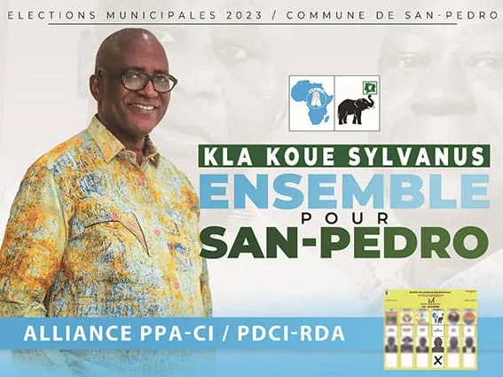 Municipales 2023: Kla Sylvanus, candidat de l’alliance PDCI- PPA-CI pour le développement de San Pedro