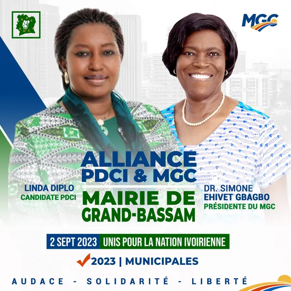 Campagne municipales 2023 à Bassam: Simone Gbagbo sur le terrain aux côtés de Linda Diplo du PDCI
