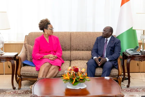 Jessica Davis Ba, l’Ambassadrice des États-Unis en Côte d’Ivoire, chez Tiémoko Koné