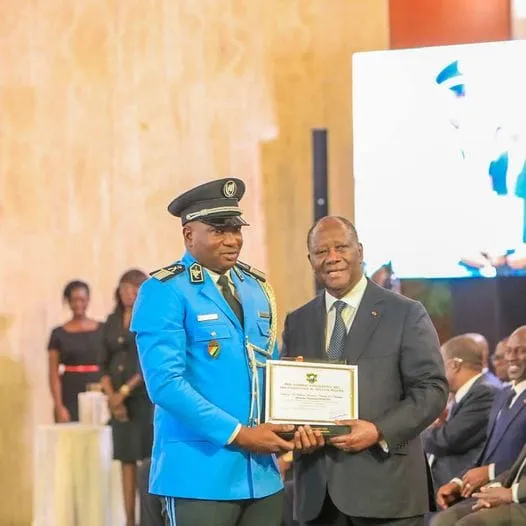 Prix d’excellence 2023: Diabate Mohamed désigné meilleur policier de Côte d’Ivoire