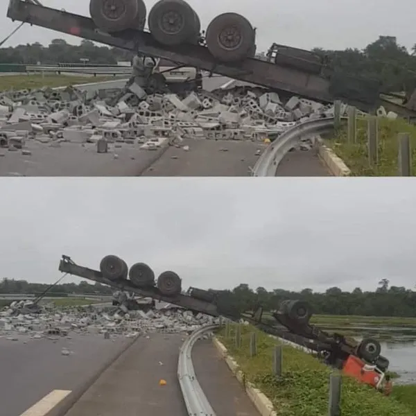 Accident sur l’autoroute de Tiebissou ce 14 septembre 2023