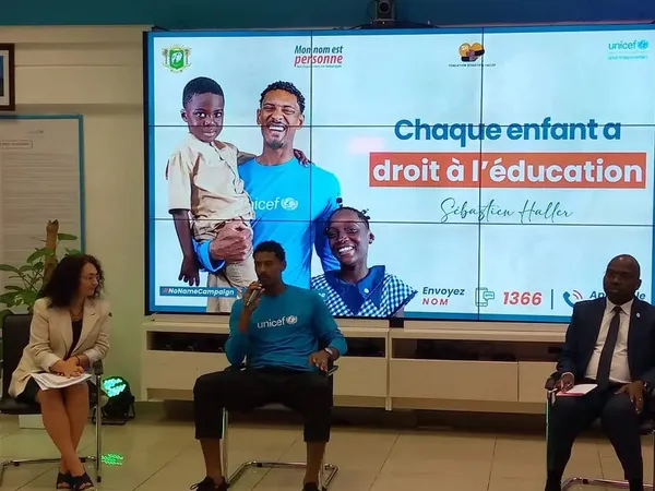 Sébastien Haller, nouveau visage de l’Unicef