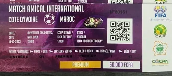 Côte d’Ivoire – Maroc, la FIF nie la vente de billets au marché noir