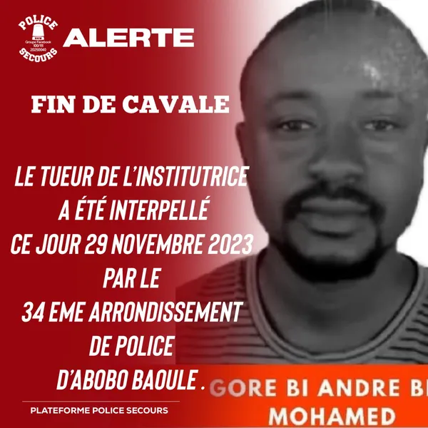 Fin de cavale pour le meurtrier de l’institutrice et de son enfant