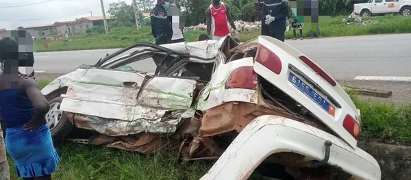 Grave accident à Adzopé : un carambolage fait un mort et deux blessés