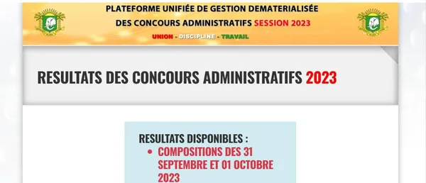 3e partie des résultats concours Fonction publique 2023 CI disponibles ce mercredi: liste des admis