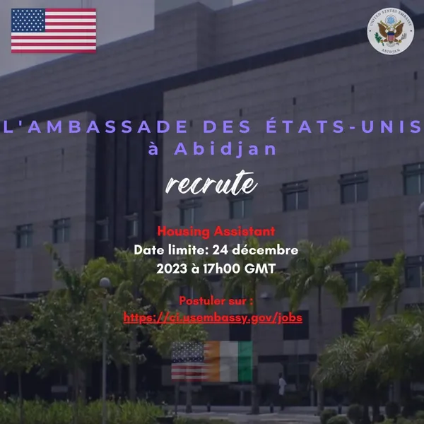 L’Ambassade des États-Unis à Abidjan recrute